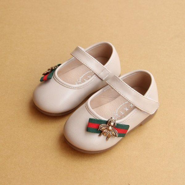 Autumn New Baby Girl Casual Flat Shoes Ribbon Bee Toddler Girls Shoes 1-2 Years Baby Girls Shoes Princess Soft baby girls Shoes