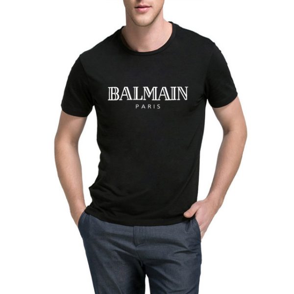 Balmain Paris T Shirt Men Fashion Letter T-Shirt Cotton Short Sleeve Shirts for Men Summer Casual Funny T Shirts Tops Tee Tshirt