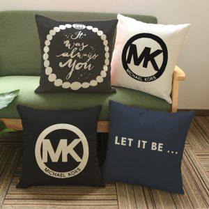 Creative Letter white Endless Black Cushion Cover High Quality Cotton Linen Throw Pillowcases for Sofa Car Home Decor KDT1268