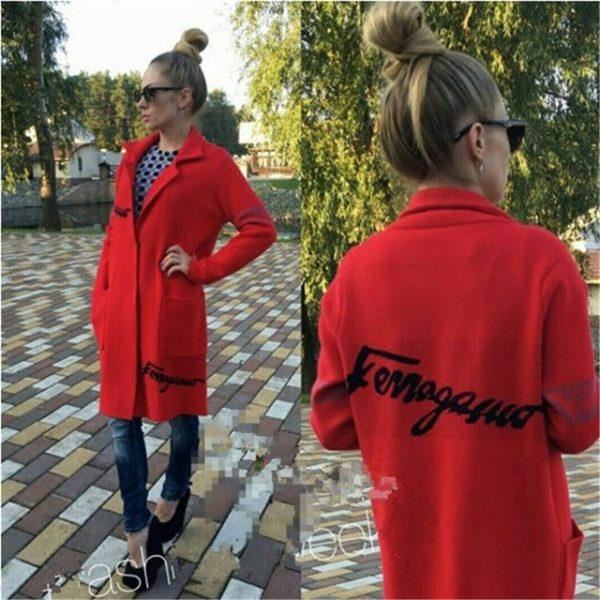 Poncho New Arrival Acetate Acrylic Casual V-neck Women Sweaters And 2017 New Woman Cardigan Sweater Letters Lapel Long Section