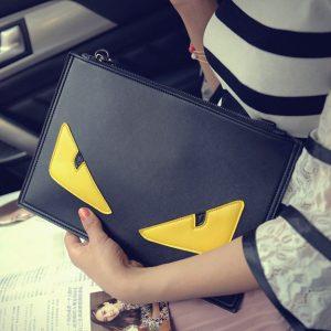 2016 Women Monster Bags Designer Clutch Bag Fashion Ladies Messenger Bag Shoulder Satchel Envelope Novelty Middle Eyes Handbags