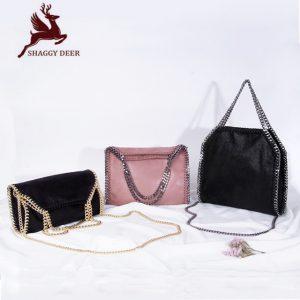 2017 SHAGGY DEER Star Fashion Chain Bag European Luxury PVC 3 Chain Crossbody Shoulder Portable Handbag