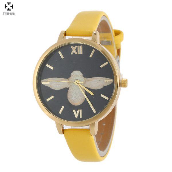 Cheap Wrist Watches Women Watches 2017 Thin Leather Strap Bee Female Clock Quartz Watch Ladies Montre Femme Relogio Feminino