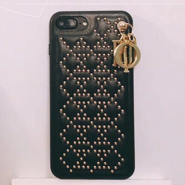 For iPhone 6 6s plus Luxury Fashion Rivet D cell Phone Cases For Apple iPhone 7 8 plus X Women Mobile phone Case Cover