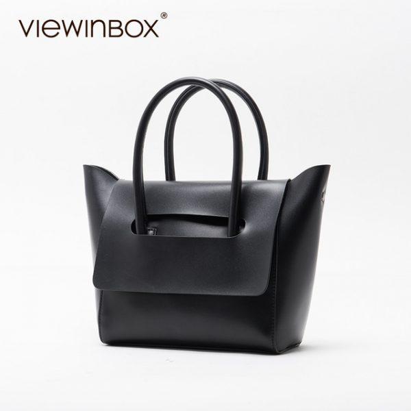 Viewinbox Mini Tote Bag Women's Famous Brand Soft Cattle Leather Small Handbags Casual Style Crossbody Messenger Bag