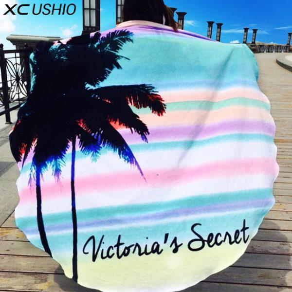 XC USHIO New Style 160cm Hawaii Round Beach Towel Wall Tapestry Desk Decoration Bedspread Blanket Toalla De Playa Strandtuch