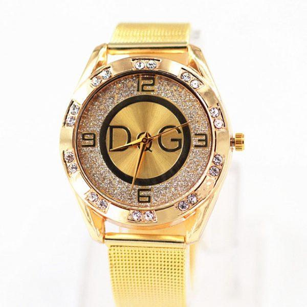 fashion casual watch golden Top Brand Luxury Stainless Steel Watch relojes mujer relogio feminino hombre DQG wristwatch
