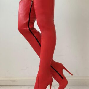 Zipper Knee-High Thin Heel Boots