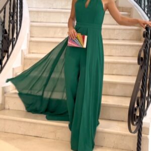 Sleeveless Ruched Asymmetrical Jumpsuit